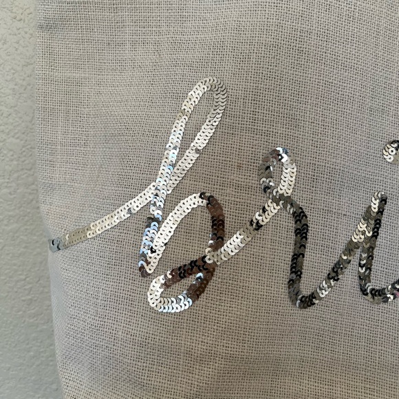 Mud Pie | Silver Sequin Bride Tote Bag - Picture 3 of 11